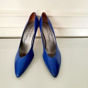 Charles Jourdan Royal Blue SKY HIGH Stiletto Heels FRANCE Amer size 7 1/2